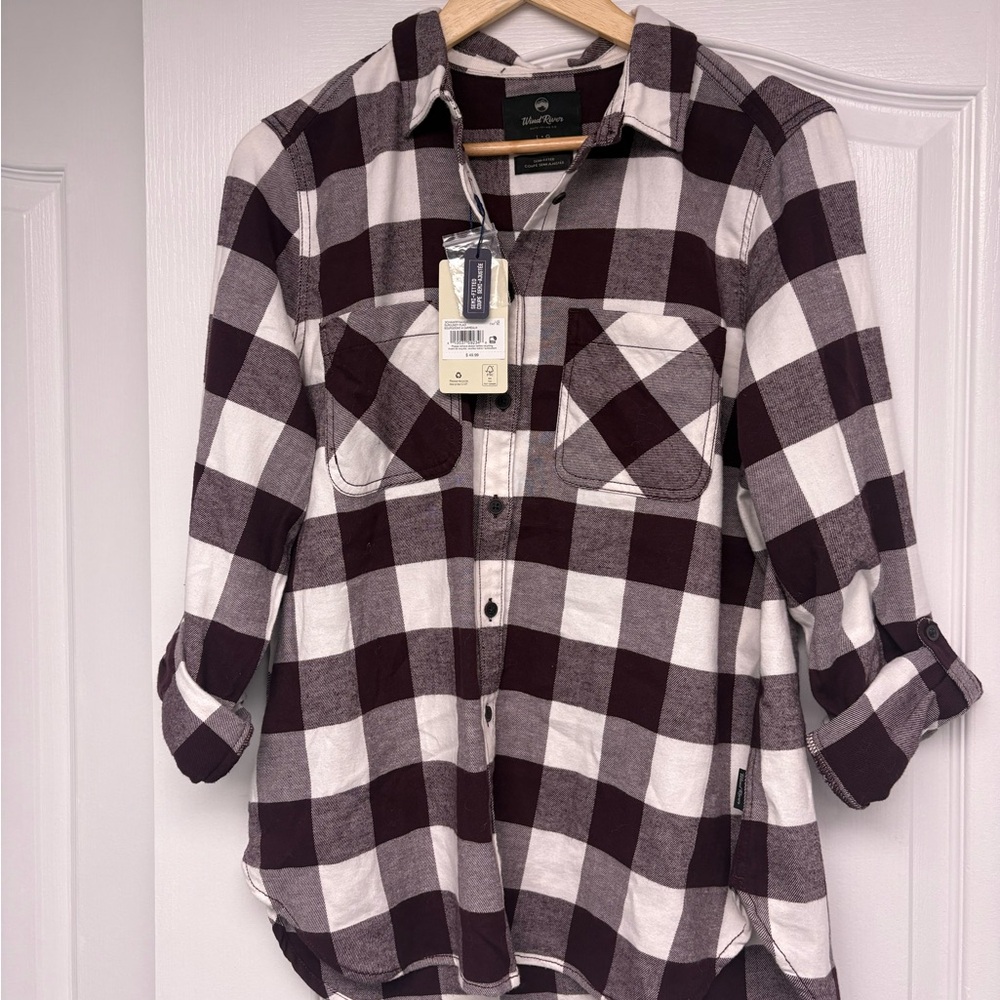 Plaid Button-Up Shirt NWT